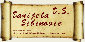 Danijela Sibinović vizit kartica